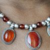 2019-Carnelian-Silver-Bead-Necklace-French-Hook-Earrings-2