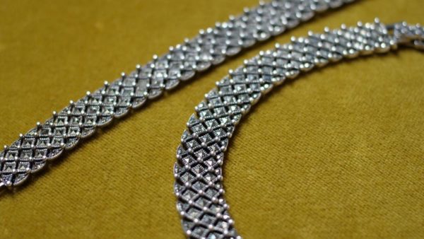 2019-Sterling-Marcasite-Necklace-Bracelet-Set
